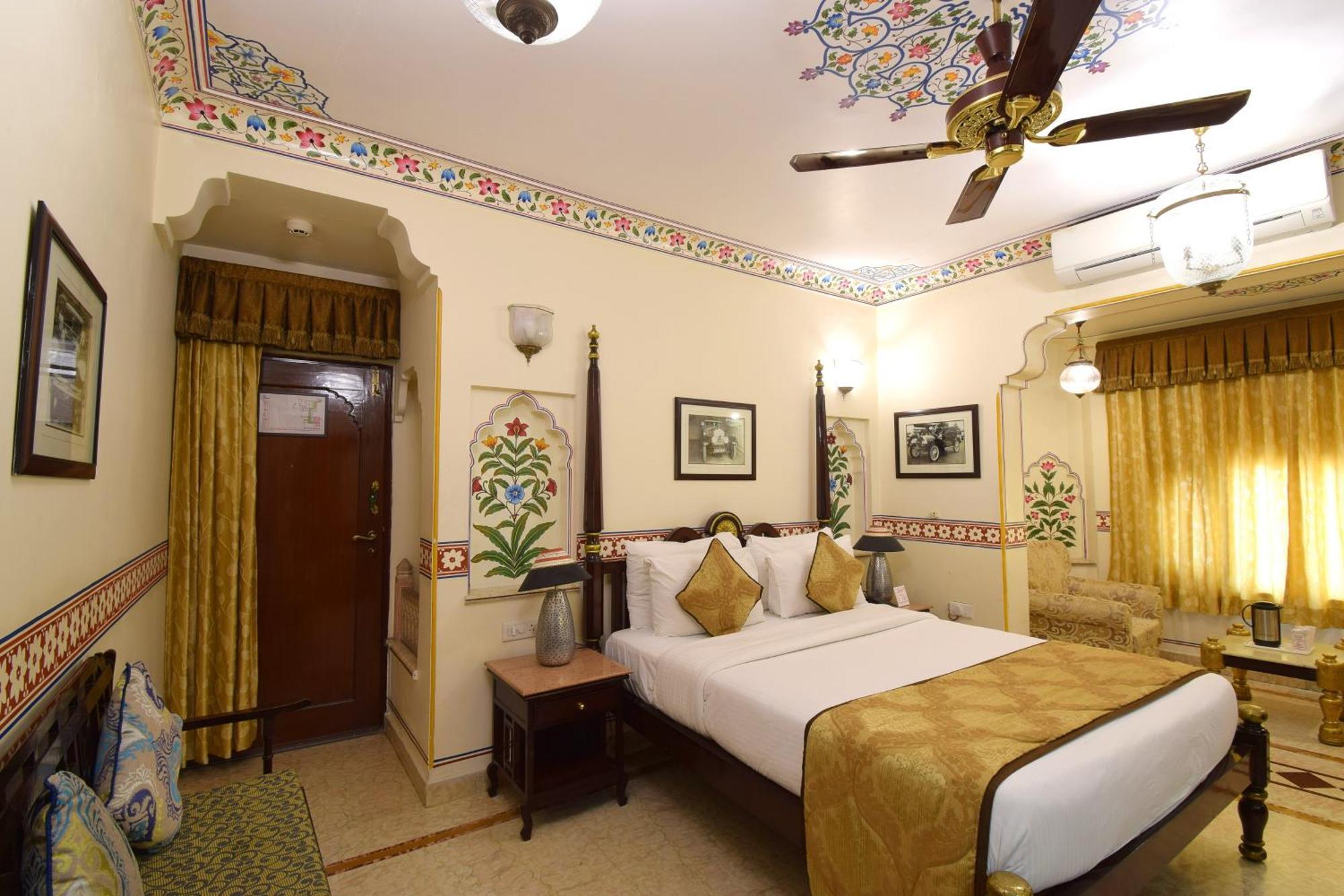 Royal Deluxe Family pickup on arrival from train or bus station Enjoy a daily Rajasthani dance & music show from 7–9 PM swimming pool a dedicated travel desk to assist local sightseeing tours intercity travel arrangements & activit