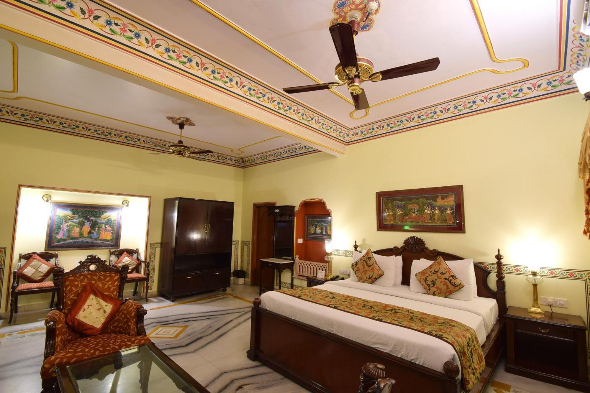 Royal Suite pickup on arrival from train or bus station Enjoy a daily Rajasthani dance & music show from 7–9 PM swimming pool a dedicated travel desk to assist local sightseeing tours intercity travel arrangements & activities