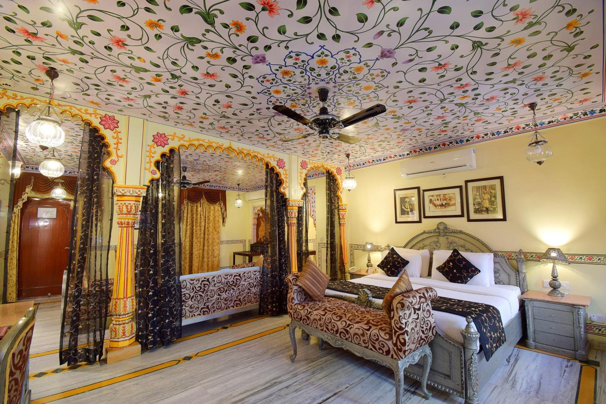 Royal Suite pickup on arrival from train or bus station Enjoy a daily Rajasthani dance & music show from 7–9 PM swimming pool a dedicated travel desk to assist local sightseeing tours intercity travel arrangements & activities