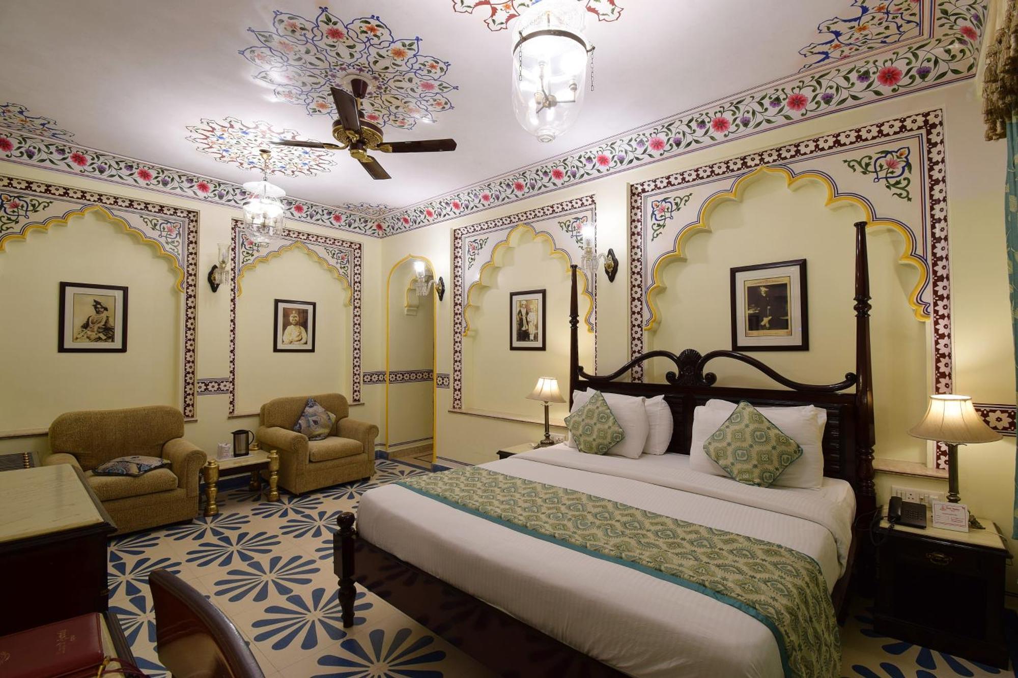 Royal Suite pickup on arrival from train or bus station Enjoy a daily Rajasthani dance & music show from 7–9 PM swimming pool a dedicated travel desk to assist local sightseeing tours intercity travel arrangements & activities