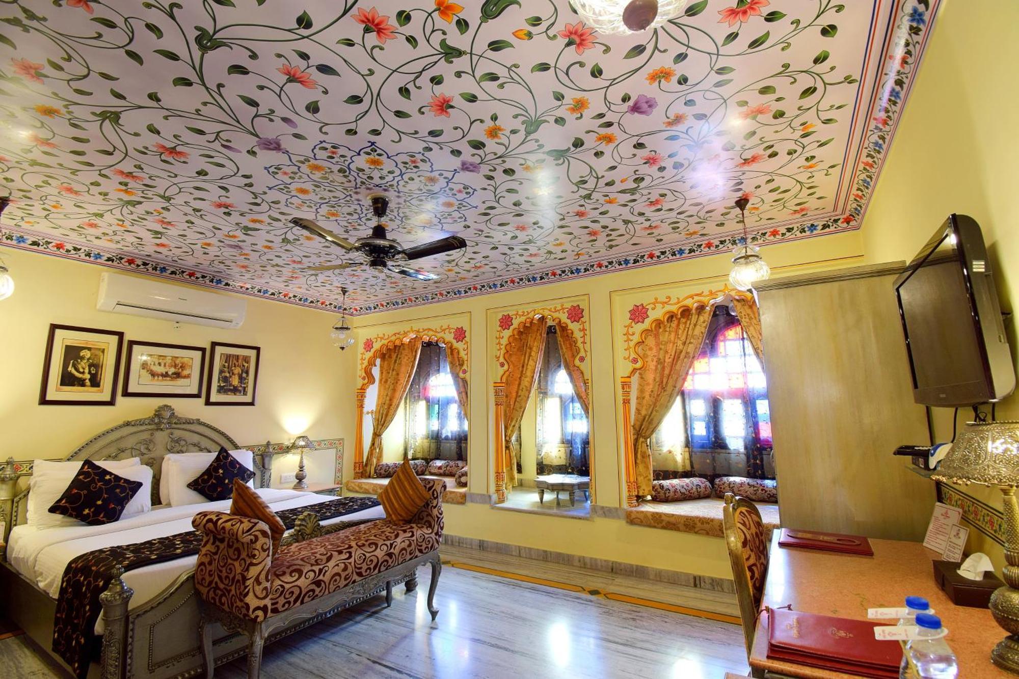 Royal Suite pickup on arrival from train or bus station Enjoy a daily Rajasthani dance & music show from 7–9 PM swimming pool a dedicated travel desk to assist local sightseeing tours intercity travel arrangements & activities