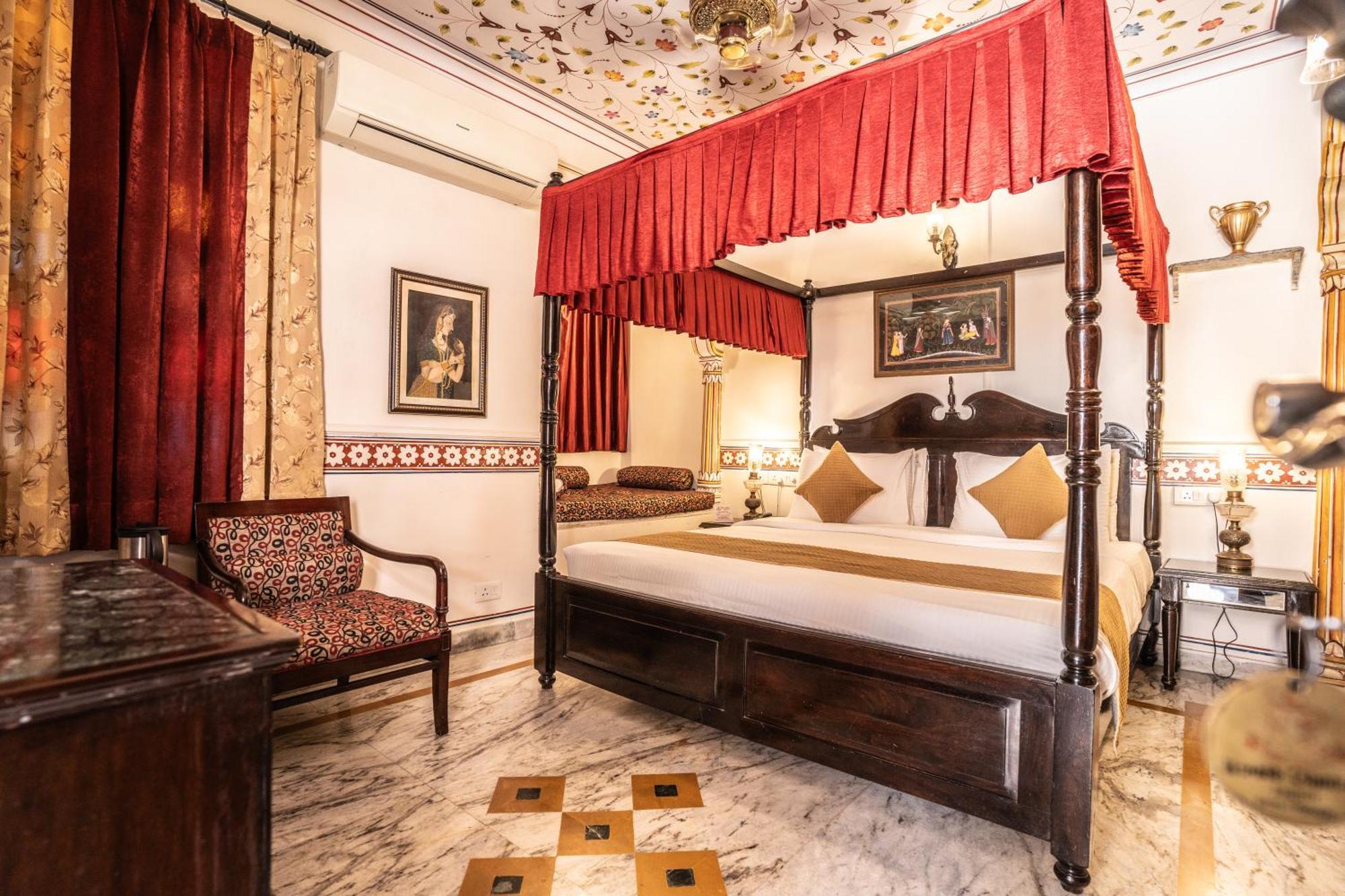 Royal Deluxe Room pickup on arrival from train or bus station Enjoy a daily Rajasthani dance & music show from 7–9 PM swimming pool a dedicated travel desk to assist local sightseeing tours intercity travel arrangements & activitie